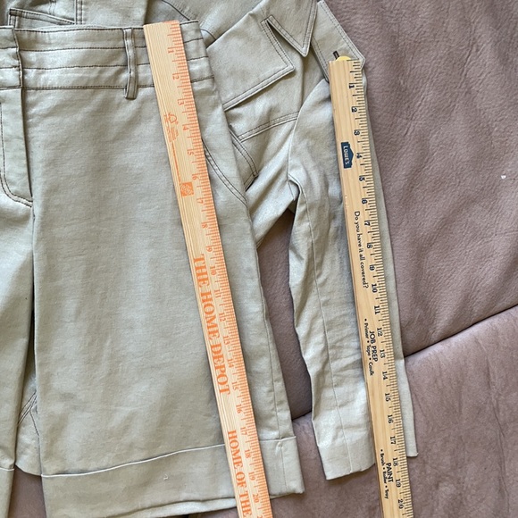Cache suit top sz S and shorts sz 2 khaki shimmer - Picture 8 of 10